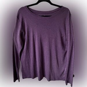 Eddie Bauer Plum Long Sleeve Tee T2XL Cozy Cotton Blend Top